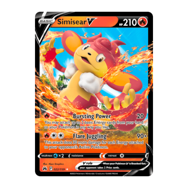 POKEMON - Simisear V 022/159 - Pokémon TCG - EN 2,50 CHF